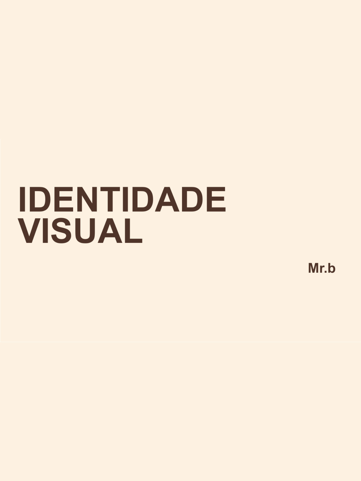 Mr.B — Identidade Visual